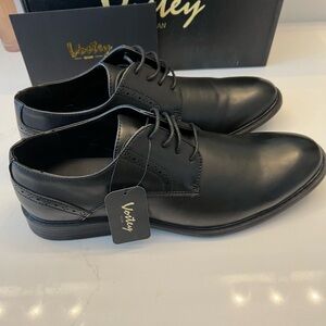 Vostey Milan Men’s Black Dress Shoes Size 10 Oxford Lace Up New w/ Box